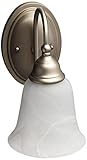 Chloe Lighting CH0110-SN-BL1 Transitional 1-Light Satin Nickel Bath and Wall Sconce with 5.5-Inch Wi