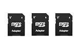 microSDカード変換アダプター マイクロＳＤカード変換 ＳＤカードアダプター (3個)