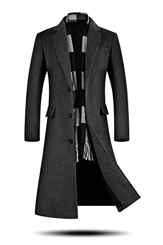 Mua Vicalled チェスターコート メンズ グレー 黒 ロングコート ウール