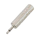 マクサー電機 オーディオ 変換プラグ 6.3mmモノラルジャック - 3.5mmモノラルプラグ 1個