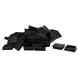 eDealMax 75 x 75 mmプラスチックスクエアリブ付きチューブインサート2.83インチ〜2.91インチ内側サイズ、家具用チェアソファフィートフロアプロテクター用エンドカバーキャップ60個