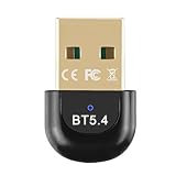GUROYI Bluetooth 5.4 USBアダプタ Bluetooth5.4技術 超小型 ブルートゥース子機 PC用/ナノサイズ/Ver5.4/ Bluetoothアダプタ 最大通信距離20m 低遅延 無線 apt-X EDR/LE対応(省電力) Windows 11/10/8.1/8/7対応 (ブラック)