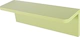 壁掛け棚 エルシェルフ2 抽象柄・マッド系シリーズ 石膏ボード専用取り付け金具付き 幅45cmX奥行13cm(ライムグリーン)