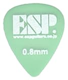 ESP ピック ティアドロップ PT-PS10/GR スベリドメロゴ 0.8mm グリーン