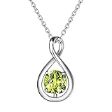 Agvana ペリドット ネックレス レディース 天然石 8月 誕生石 しずくモチーフ ホワイトデー お返し シルバー925 クリスマス 誕