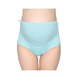 【ユウエ】マタニティショーツ マタニティウェア パンツ ハイライズ 妊婦用 下着 妊娠産前 腹巻付き 012-mdym-4077(XL ブルー )