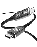 0.7メートル Thunderbolt 5 USB80G 240Wケーブル 最大120Gの帯域幅ブースト、8K/16K HDディスプレイ、240W高速充電、Thunderbolt 4、USB4、Thunderbolt 3、USB-C(0.7m)