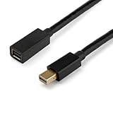 StarTech 3フィートのMini ディスプレイポート 1.2ビデオ延長ケーブルM / F - hbr2サポートミニディスプレイポート4K - ミニDP延長ケーブル91センチ(mdpext3) 3フィート/ 1メートル 黒
