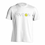 [アートワークスコウベ] テニス Tシャツ 半袖 練習着 ドライ MOVE ON 進め ユニセックス S ホワイト