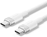 VENTION USB-C ケーブル 240W 5A PD対応 急速充電 USB2.0 Type-C to Type-C オスオス 480Mbps (ホワイト, 1m)