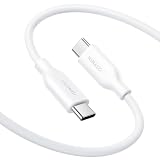 NIMASO USB C ケーブル シリコン素材【PD対応 最大60W/3A急速充電】高速データ転送 Type C to Type C ケーブル 断線防止 絡まない タイプc ケーブル iphone 16 シリーズ/iphone 15 シリーズ/MacBook/iPad Pro/Air/mini/Galaxy/Sony/PixelなどのType-c機種対応 (1m) NCA23L994