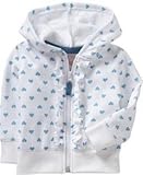 OLD NAVY　フード付　ラッフル ハート パーカー　ドット柄（ホワイト）【月齢：1歳~2歳】（並行輸入品） (2T（2歳）)