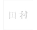 表札用名前シール 明朝体　切文字 ﾊﾟｰﾙｸﾞﾚｰ 表札サイズ160ミリ角(160×160ﾐﾘﾀｲﾌﾟ板用) 田村