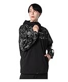 [デサント] ウィンドブレーカー ジャケット マウンテンパーカー 軽量 4WAYストレッチ ヒートナビ 保温 発熱 総柄 トレーニング MOVESPORT メンズ DMMWJF30(BKBK) S