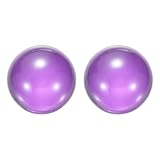 uxcell アクリル球 ジャグリング ボール マジックボール アクリル 道具 手品 DIYクラフト 直径60mm クリアパープル 2個