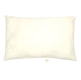 DorDor & GorGor ORGANIC Toddler Pillowcase, Nickel Free Enclosure, 100% Cotton, Ivory Beige, 20x14 b