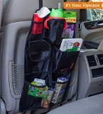 Back Seat Car Organizer - Best Backseat Auto Organizer For Kids and Baby - Contains Pockets For Toy 