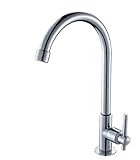 awxjx Washroomシンクミキサータップ銅Cold Aloneキッチンincrease高Ceramics回転