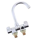 F Fityle マリンボート 360度回転 水栓 混合水栓 冷温切り替え 蛇口 シルバー