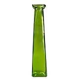 11 Tall Lime Green Glass Tapered Flower Bud Vase [並行輸入品]