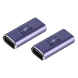 WYMECT usb4.0 usb c 変換アダプタ Type C 変換 アダプター タイプc l 変換 40Gbps高速転送 PD240W/5A急速充電 8K@60Hz映像出力 type-c l字 l型 usb-c l字 変換コネクター Thunderbolt 3 Mac Book Pro Switch NexusなどのType C機器に対応 (240Wメスメス一番2個)