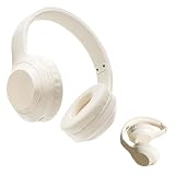 明誠 Bluetooth ヘッドホン ゲーミングワイヤレスヘッドセット Bluetooth 5.3 イヤホン 最大128GBのmicroSDカード対応 MP3プレーヤー 有線無線両用 密閉型 HiFi音質 オーバーイヤー 軽量 折りたたみ収納 iPhone/iPad/Android/PC対応 (ベージュ)