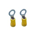 Lovoski 50PCS　絶縁　リング　電気圧着　12-10awg電線　端子　コネクタ　イエロー