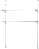 アイリスオーヤマ 物干し 窓枠物干し 幅1,100~1,900&times;奥行370&times;高さ1,900~2,600mm MW-260NR