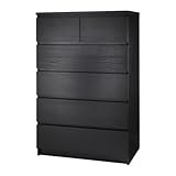 IKEA(イケア) MALM チェスト（引き出し×6）, ブラックブラウン (90158251) (901.582.51)