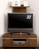 バックパネル付きコーナーＴＶボード　 完成品　国産品 (ダークブラウン)