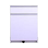 ダストボックス ゴミ箱入れ キッチンカウンター 2分別 幅45 フルスライドオープンレール付き 45Lペール付き 国産 完成品 (ホワイト) [並行輸入品]