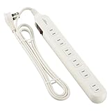 オーム(OHM)オーム電機 電源タップ 6個口タップ ブレーカー付き 一括集中スイッチ 耐トラッキング アダプター対応 1.5ｍ L型プラグ ホワイト HS-TB615W22 00-1651