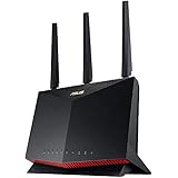 ASUSTek WiFi 無線 ルーター WiFi6 4804+861Mbps デュアルバンドゲーミング RT-AX86U (A) メッシュ機能付 3階建 / 4LDK PS5/Nintendo Switch/iPhone/android 対応