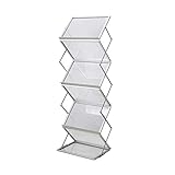 マガジンスタンド 収納 ラックデータディスプレイスタンド展示フロアプロパガンダ本床マガジンラック折りたたみデータラック (色 : 銀, サイズ : 47x38x150cm)