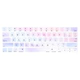 MOSISO キーボードカバー MacBook Pro タッチバー13および15インチ 2019 2018 2017 2016 (モデル:A2159、A1989、A1990、A1706、A1707)に対応 パターンシリコンスキンプロテクター カラフルな雲