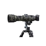 Rolanpro レンズカバー, SIGMA 150-600mm F/5-6.3 DG DN OS Sportsに適合する望遠レンズ用カモフラージュコート, 三層構造保護 [色番号：ダークカラー]