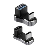 11mm 超広幅 U字 Type C U字型USB C アダプ【140W/ 20Gbps/4K60HZ】 usb u型/type c u字 小型 軽量USB3.1 高速充電 USB 3.1/3.0/2.0に対応 180° オス メス タイプc 変換 アダプタ (usb/type 2個入り)