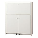 小島工芸 日本製 組立不要 健康仕様のFフォースター 高さ110.2cm ライティングデスク EP-90ライティングデスク ホワイト [幅89.5cm 奥行30cm] 2316062