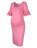 MissQee Maternity Dress DRESS レディース US サイズ: Medium カラー: ピンク