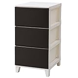 サンカ ルームス(ROOM'S) 3段 チェスト(幅34 奥行42) ブラウン 前面マット仕上げ RSD-S343(BR)