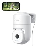 COOAU 400万画素 自動追尾 屋外防犯カメラ ワイヤレス PTZ AI人物検知 IP66防水 スマホ Alexa対応