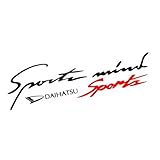 ダイハツDAIHATU 車のステッカー 1枚車用ライトアイブロウステッカー、ボンネット ステッカー スポーツマインドレターフロントカバーステッカー 車体装飾車のステッカー車のヘッドライトデカール (黒, ダイハツDAIHATU) [並行輸入品]