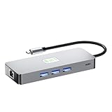 USB Type-c 多機能ドック 8-in-1 ドッキングステーション hdmi 2つ PD100W急速充電 USB-C USB ハブ タイプc DP HDMI Type-C 1000Mbps usb lan変換アダプター hdmi 分配器 拡張モード対応 タイプC ハブ USB C 変換アダプタ MacBook Pro Air/iPad Proなどに対応