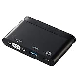 エレコム ドッキングステーション USB-C ハブ PD対応【充電&データ転送用Type-C/USB3.0/D-sub】ケーブル収納 ブラック DST-C07BK