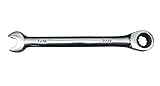 Jonard ASW-R716 Chrome Vanadium Steel Ratcheting Speed Wrench, gloss finish, 7/16' Opening Size, 6-1