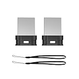 K&ZZ 64GB 2パック USBフラッシュドライブ 超スリム サムドライブ メモリースティック USBドライブ データスティック 拡張ディスク ブラックポータブルストラップ付き (64GB 2パックバンドル)