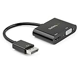 StarTech.com DisplayPort - HDMI VGA 変換アダプタ／DisplayPort 1.2 - HDMI 2.0（4K60Hz）またはVGA（1080p）／ディスプレイポート映像変換コンバータ DP2VGAHD20
