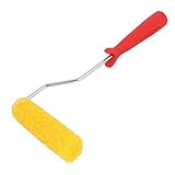 DealMuxホーム4インチのウォールアートDIY塗装プラスチック製のハンドル質感スポンジペイントローラー