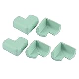 uxcell コーナークッション　コーナーガード　コーナーパッド　コーナーカバー ケガ防止　保護 コーナー エッジ ガード プロテクター クッション 家庭 家具用 ライトグリーン 5 個入り