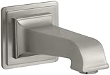 Kohler K-13139-A-BN Pinstripe Pure Wall-Mount Bath Spout, Vibrant Brushed Nickel [並行輸入品]